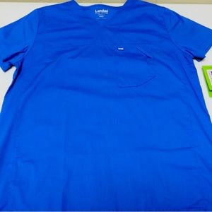 Landau Stretch Men's V-Neck Vent Scrub Top - 4127- M